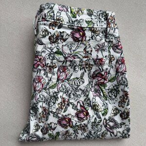 L'AGENCE Margot High Rise Skinny Jeans in Hand Drawn Floral Size 26